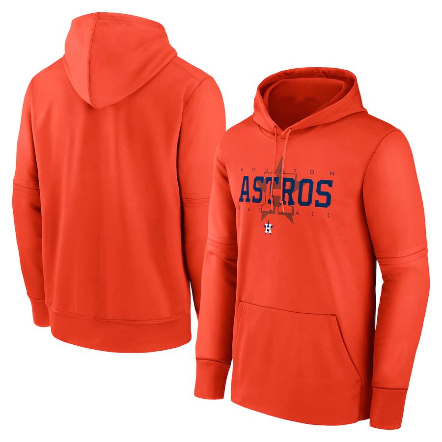 Men 2023 MLB Houston Astros orange Sweatshirt style 1->houston astros->MLB Jersey